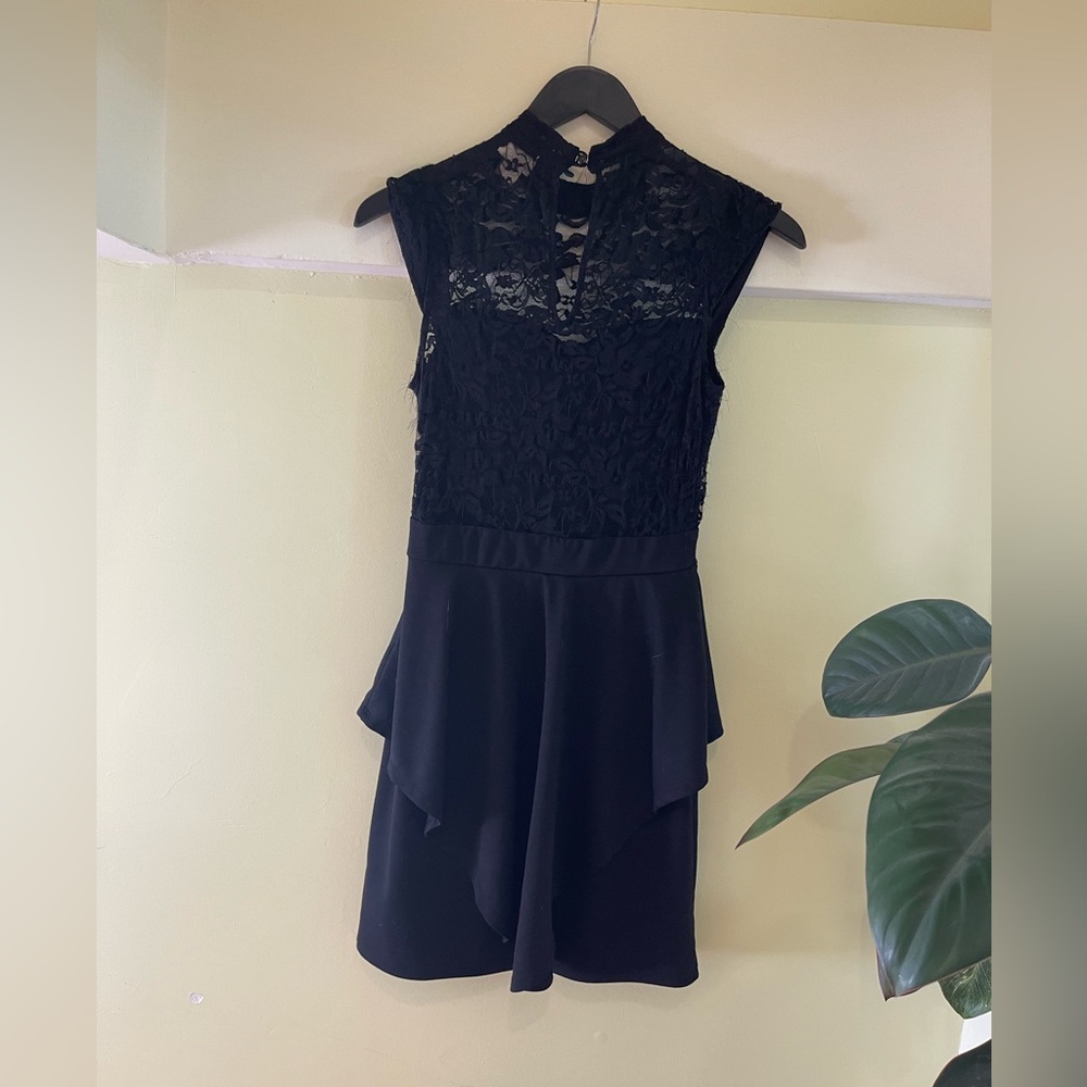 One Clothing Black Tiered Mini Dress